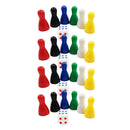 24Pc Pieces Pawn Chess Plastic Pieces Dice Set Board Card Games Toys Parts