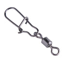 100pcs/lot No.6 Steel Fishing Connectors Rolling Swivels with Nice Snap
