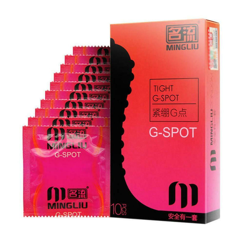 MingLiu Condom 10 Count G-Spot 49mm Ultra Tight Latex Dotted Ultrasensitive Q7C4
