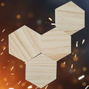 25 Pcs/set Home Decor Wooden Slices Pendant Polished Hexagon Coasters DIY Blank