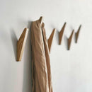 Natural Wood Clothes Hanger Wall Mounted Coat Key Holder Hat Scarf HandbagB Hn