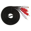 2 RCA Female Jack To 2 RCA Male Plug Splitter Audio Video Av Adapter Cable