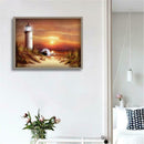 5D DIY Full Drill Diamond Painting Seaside Tower Cross Stitch Embroidery