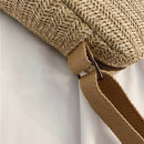 Summer Straw Square Bucket Backpack Zipper Design Women Straw Handbags Bags Y8Q8