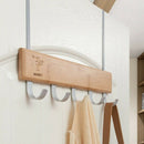 Over Door Hooks Multifunction Hanging Rack Wooden Coat Hanger Door Hook Rac W1M9