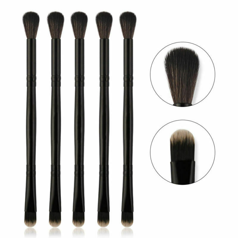 5pcs Pro Double-Head Makeup Brushes Set Eyeliner Eye Shadow Cosmetic To GYH