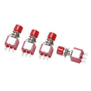 4 Pcs AC 250V 2A 120V 5A DPDT 2NO 2NC Momentary Push Button Switch D4O6