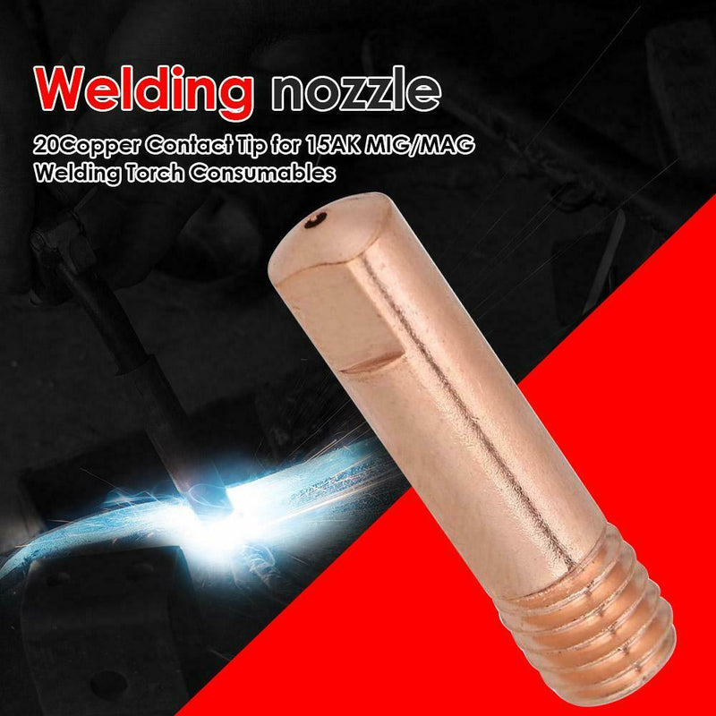 20pcs MIG Welding Nozzle Contact Tips Gas Diffuser Connector Holder (0.8)