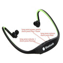 Sports Wireless Stereo Headphone Headset Earphones Earbuds (Green) A