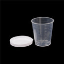 10x 30ml Plastic Lab Test Liquid Measuring Container Cups with Cap Sm JR