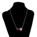 Women Mens Jewelry Long Chain I Love Baseball Shiny Crystal Pendant Necklace