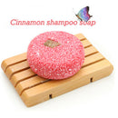 2pcs 100% Natural Organic Cinnamon Solid Shampoo Soap Bar Plant Essence