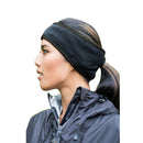 Winter Thermal Fleece Ponytail Headband Ear Cover Ear Warmer Head Wear Black