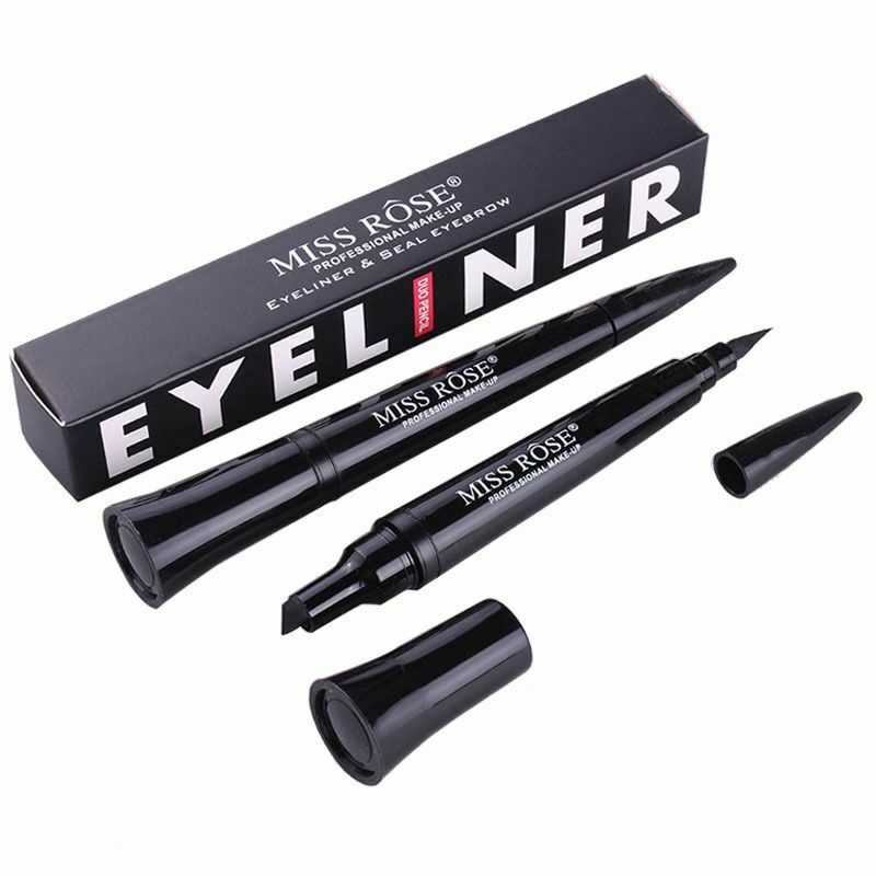 Miss Rose Eyeliner Pen Black Eyeliner Pencil Stamp Double Head Liquid Eye L S8T8