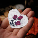 38mm Love Heart Rose Commemorative Coin I Love You Valentines Day Currency Decim