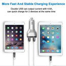 Smart car with display charger / dual usb car charger