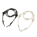 2 Pieces Eyeglass Holder Necklace Sunglass Neck Strap Chain White Black