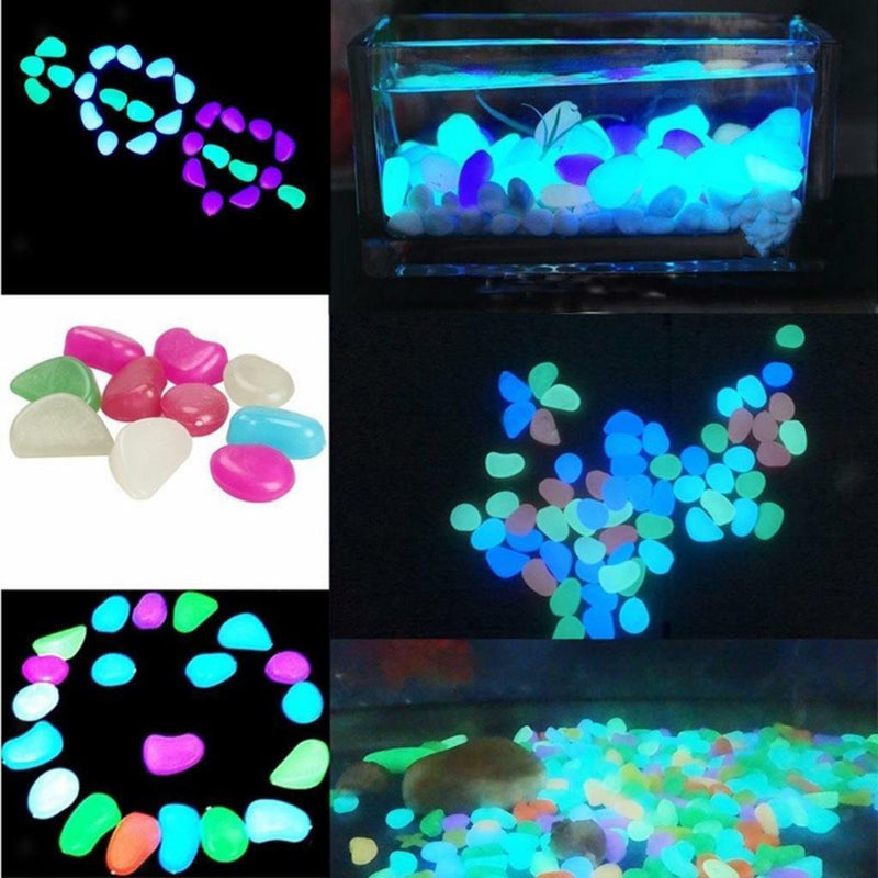 40pcs Man Made Luminous Stones Garden Patio Walkway Pathway DIY Rocks