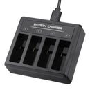 4 Channel Battery Charger with USB Type C Cable for GoPro Hero 8 7 6 5 A