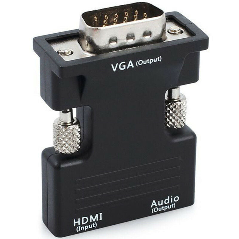 1080P HDMI Female to VGA Male Converter Adapter Dongle with 3.5mm Stereo Audio