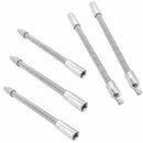 3PC 1/4'' 3/8'' 1/2'' Flexible Extension Spring Shaft Connecting Rod Wren ZNW
