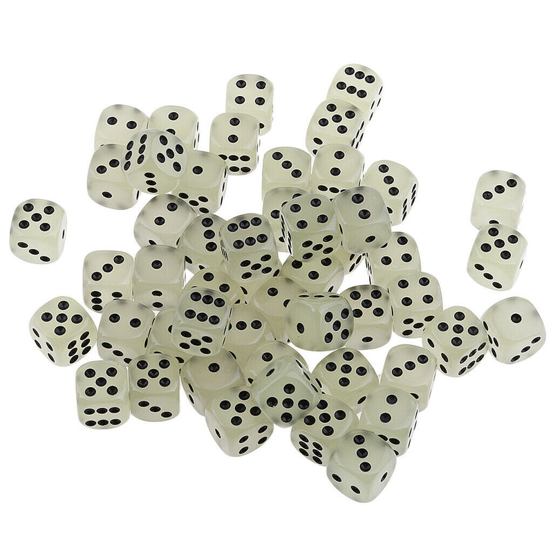 50PCS Surprise me D6 Dice Glow in the dark Dice 14mm for Board Party Table Games