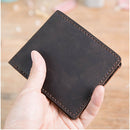DIY Coffee Leather Wallet Purse Complete Kit with Pre Cut Pre Punch Leather