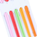 5 Pairs Assorted Color Plastic Chinese Chopsticks 8.7" Long R9Y4