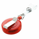 Retractable Ski Pass ID Card Badge Holder Key Chain Reels With Clip Red