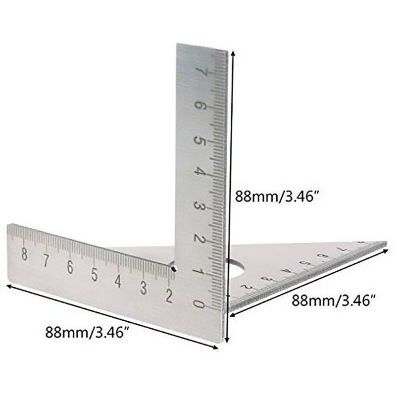 45/90 Degree Angle Woodworking Ruler Square Layout Miter Triangle Rulers