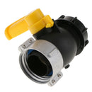 1000L IBC Water Tank Drain Adapter Ball Value 2.44" Inlet x 2" Outlet