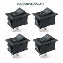 10Pcs  Car Boat Rocker 2Pin ON OFF Toggle SPST Contact Power Switch 125V 250V