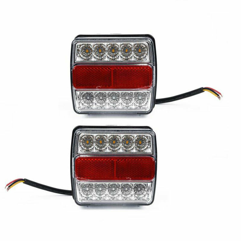 2Pcs Taillight 16LED Trailer Lights Truck IPL8 Universal 12V Truck Tail LigS Hn