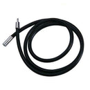 6Pcs 3mm Black Rubber Cord Necklace Choker Stainless Steel Closure Assorted Long