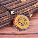 Orgonite Pendant Sri Yantra Necklace Sacred Geometry Chakra-Energy NecklaceSEAU