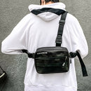 Fashion Hip Hop Chest Bag Unisex Oxford Fanny Pouch Crossbody Pack (Black) A
