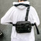 Fashion Hip Hop Chest Bag Unisex Oxford Fanny Pouch Crossbody Pack (Black) A