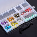 100pcs Micro Auto Car Low Profile Mini Blade Fuse 3~30A Black Puller Assorted