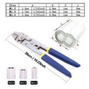 Wire Rope Crimping Tool with 180Pcs 3 Size Aluminum Double Barrel Ferrule C