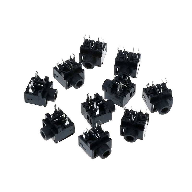 5Pcs 3.5mm female stereo audio socket headphone jack connector 5 pin PCB mouES