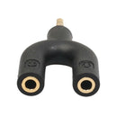 Headset Adapter Kit U Shape 3.5mm Y Splitter for Audio Headphone and MIC blaH7B4