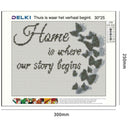 5D DIY Full Drill Diamond Painting Butterfly Cross Stitch Embroidery Crafts