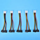 Molex to 2 SATA Dual Power Y Splitter Adaptor Cable Lead 2 Way 4 Pin -15 Pin Hj