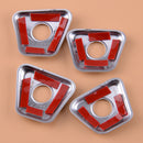 Chrome Door Lock Knob Grommet Ferrule Cover Trim fit for BMW 5 Series G30 2018