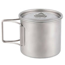 Outdoor Pure Titanium Cup Portable Drinking Cup Mini Coffee Cup 300ml Foldi