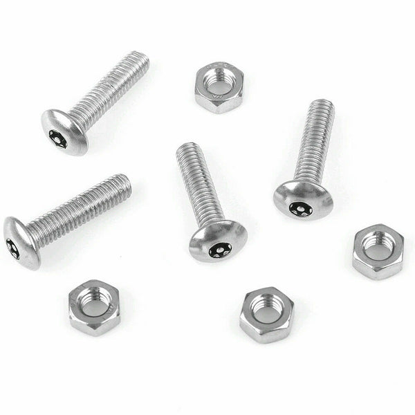 1 Set Car Anti Theft Anti-Tamper Security License Plate Screws Stainless Steel