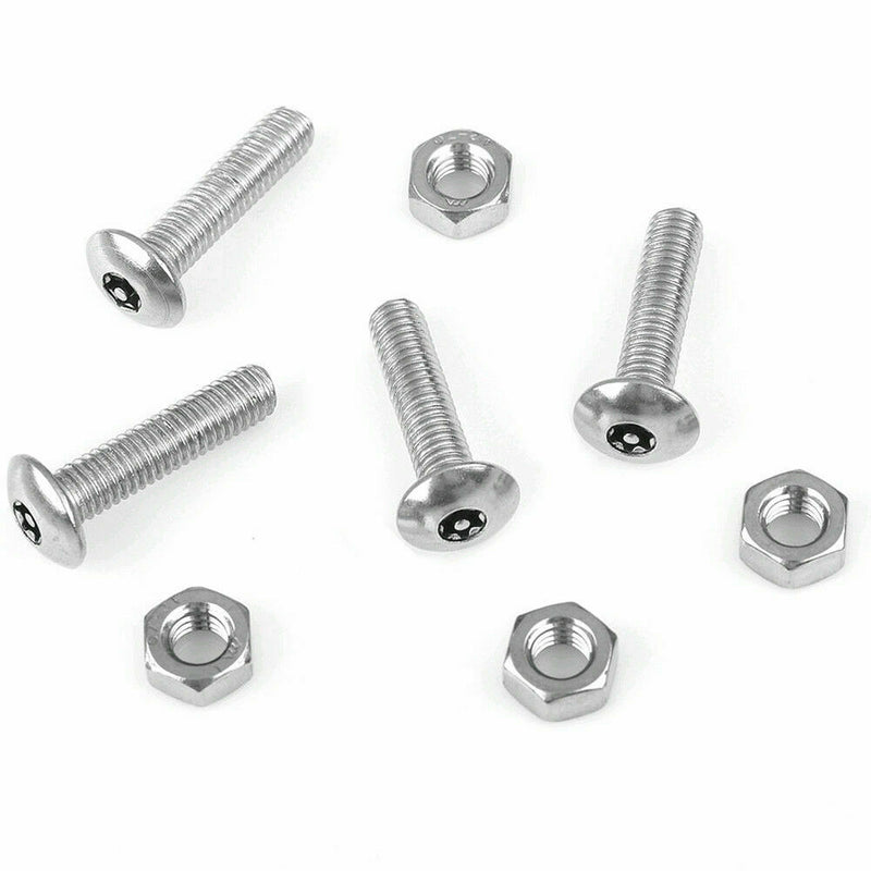 1 Set Car Anti Theft Anti-Tamper Security License Plate Screws Stainless Steel