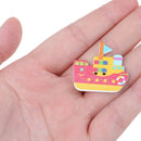 25pcs Mixed Wooden Painted Cartoon Car Decorative Buttons For Crafts DIY Sewing