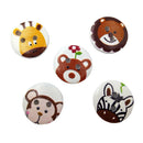 50Pcs Painted Cartoon Animal Wood Buttons Sewing Crafts For Children 20mm