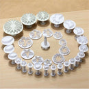 33PCS Sugarcraft Cake Cupcake Decorating Fondant Icing Plunger Cutters Tools M&E